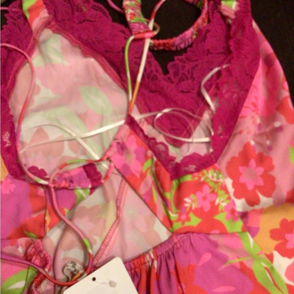 Super rare Free People all in Blooms maxi dress /slip - Picture 5 of 10